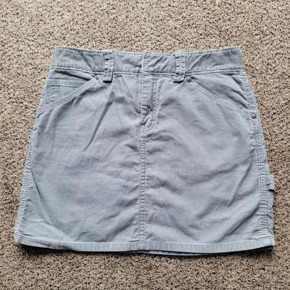J Crew Women's Skirt 4 Green Corduroy Carpenter Skirt Mini